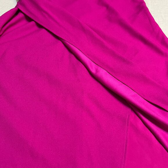 Banana Republic Sleeveless Faux Wrap Sheath Dress Size 6 Magenta Pink V-Neck - Picture 11 of 11